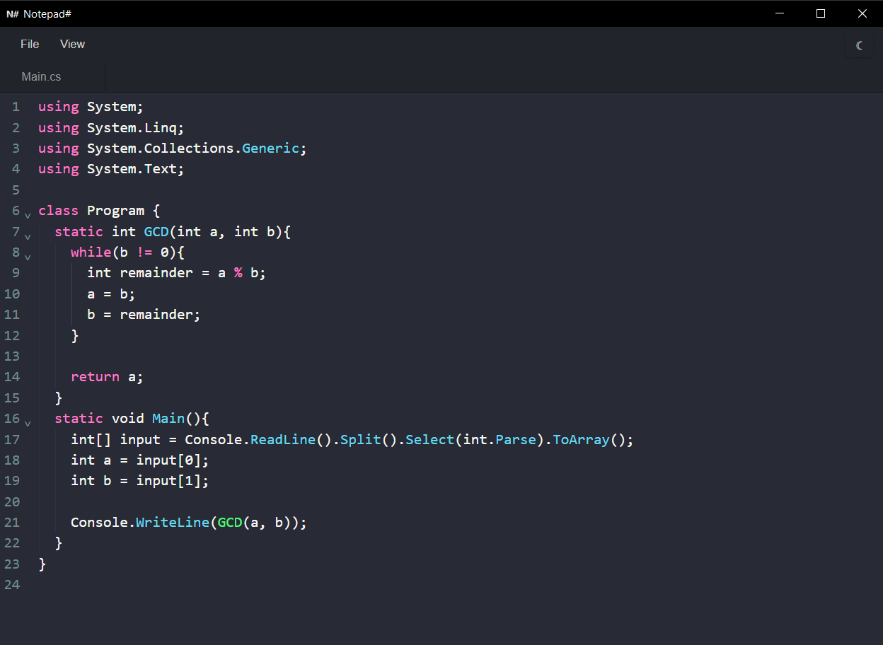 Notepad# editor interface preview